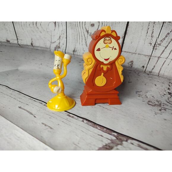 Beauty & the Beast 2002 McDonalds Lumiere Candlestick Cogsworth The Clock - Picture 1 of 5